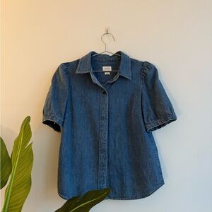 Wilfred Free Blue Denim Top